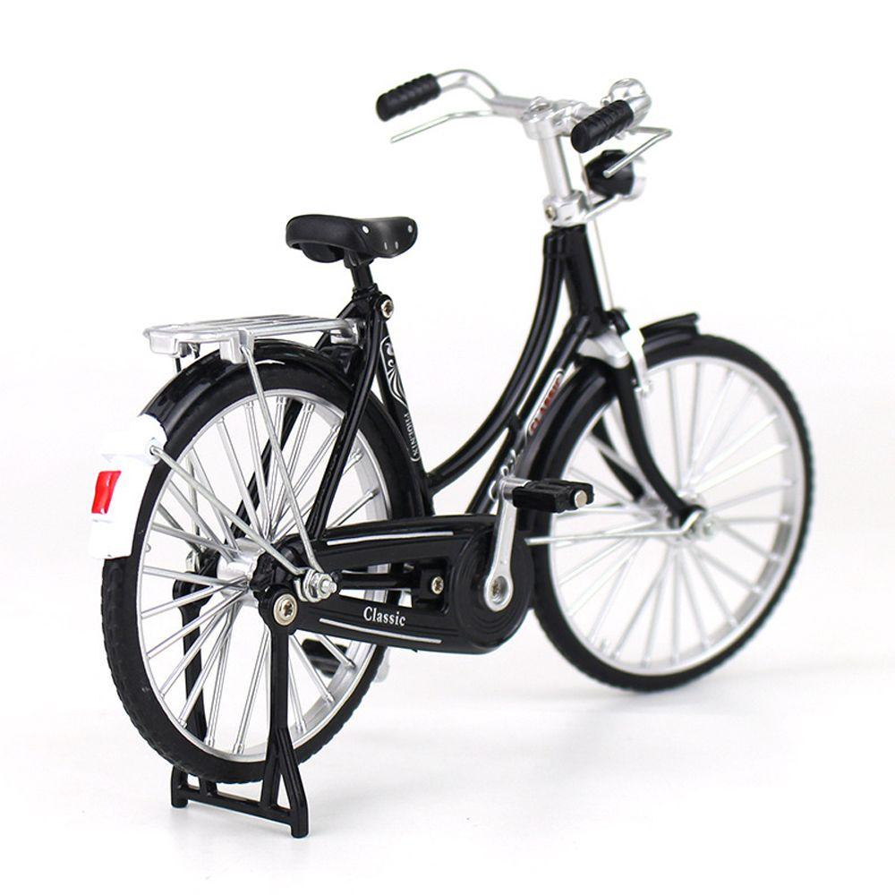 NEEDWAY Retro Mainan Sepeda Koleksi Mainan Ornamen Model Miniatur Skala 1:10 Diecast Metal Cycling Figurine Simulasi Sepeda