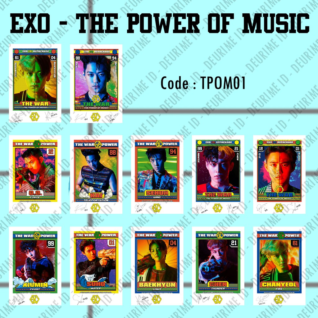 Polaroid Kpop EXO + TANDA TANGAN