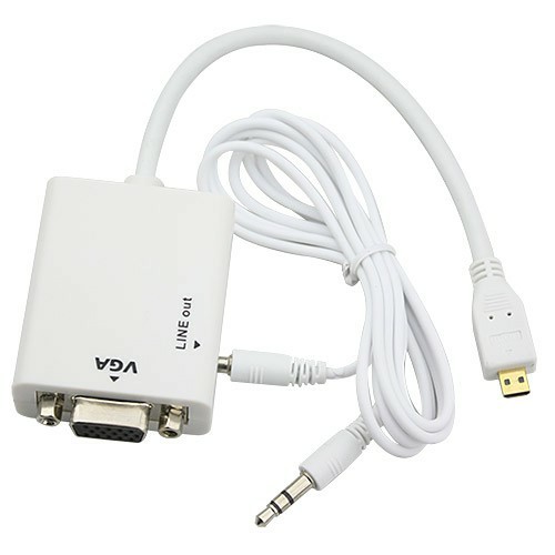 KABEL MICRO HDMI TO VGA ADAPTER + AUDIO