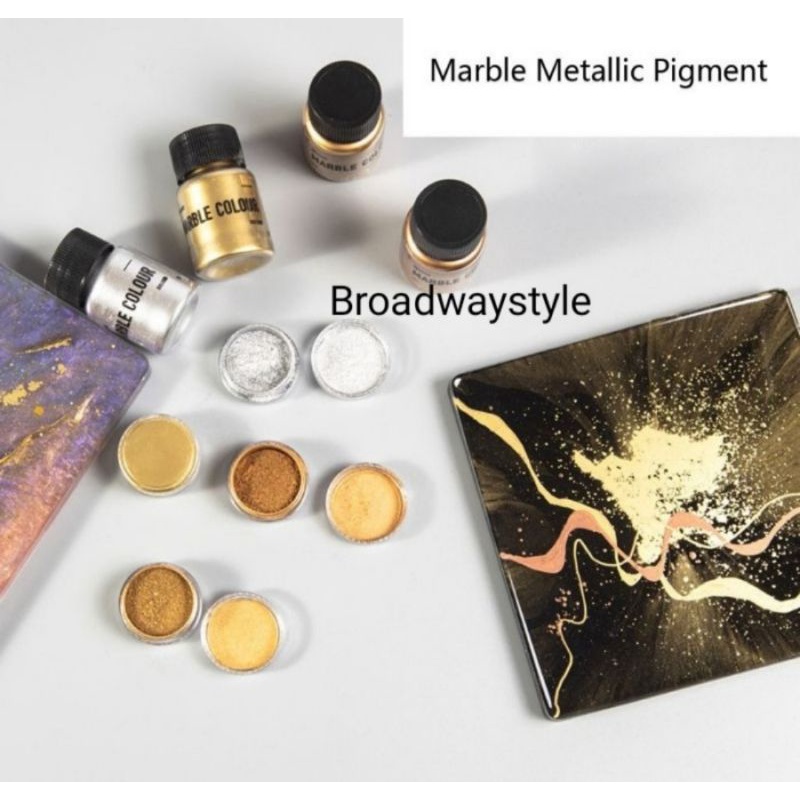 Pigment Pewarna Resin Marble Metallic Powder Bubuk Nail art Resin Slime Pewarna kuku Bubuk