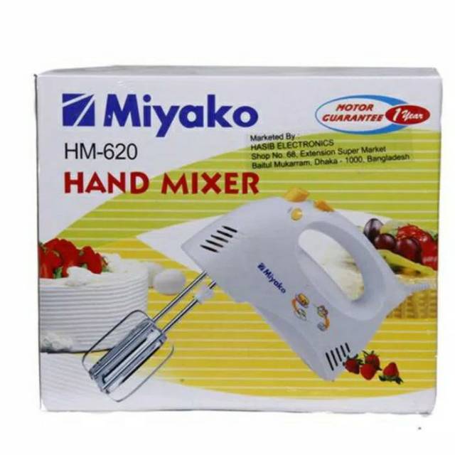 Miyako Hand Mixer Pengocok Terigu &amp; Telur HM620 190Watt