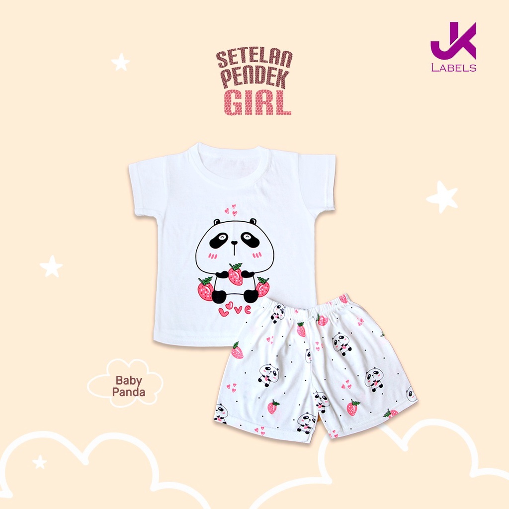 JK Setelan Pendek Girl - Baby Panda (1-8 TAHUN)