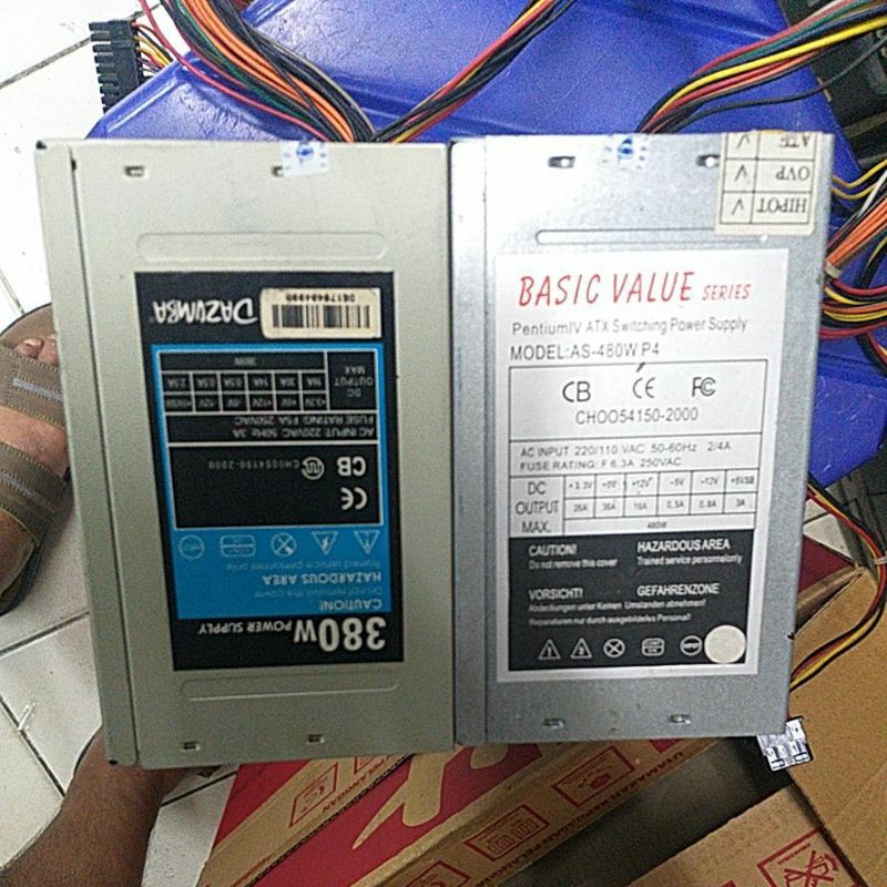 Power supply Sandart 380W 400W 500W 24 pin Berbagai merk