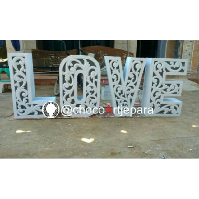 LOVE PELAMINAN KARET UKIR 3D TERMURAH
