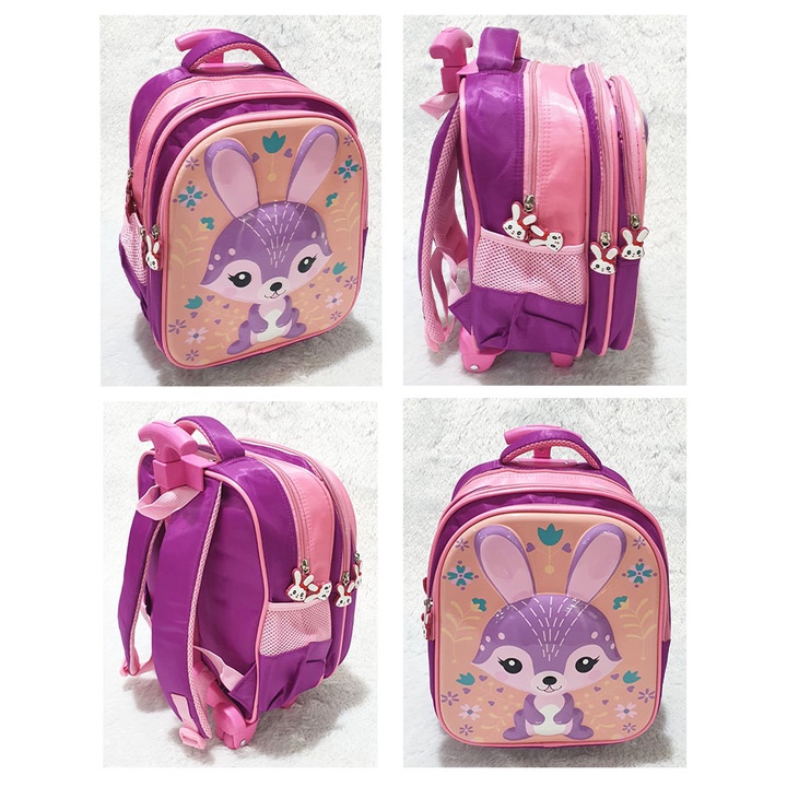 PROMO 10.10 TROLLEY Roda Dorong TAS ANAK SEKOLAH TK Perempuan Motif Kuda PONY SUN EMBOS TIMBUL 3Res IMPORT ( Sun Gemez Meow Sugar Gogo Kumbang 13&quot; )