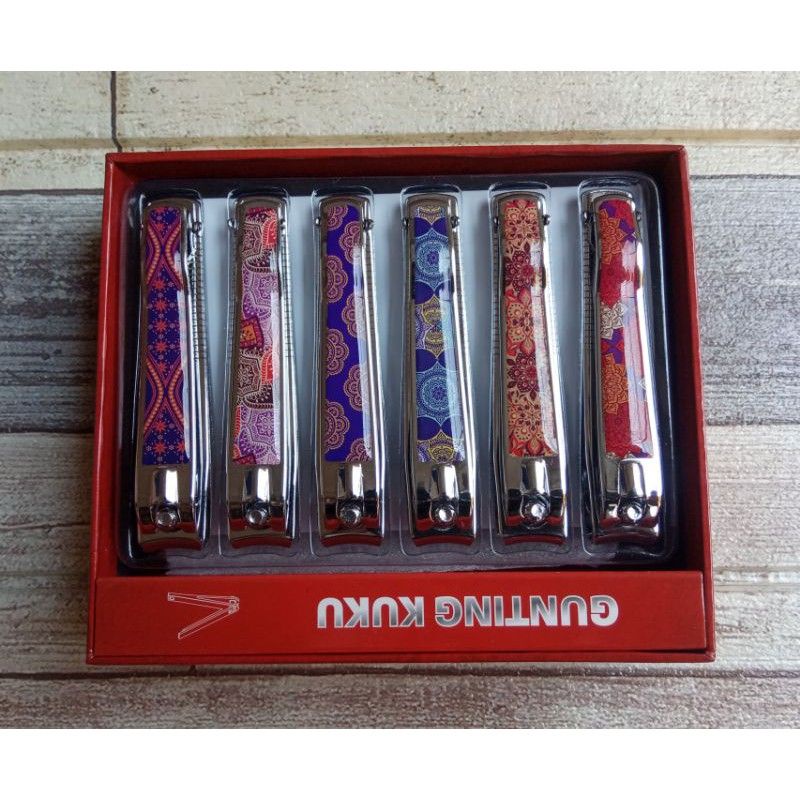 Gunting Kuku Besar Motif Batik Kuat Bahan Bagus Nail Clipper