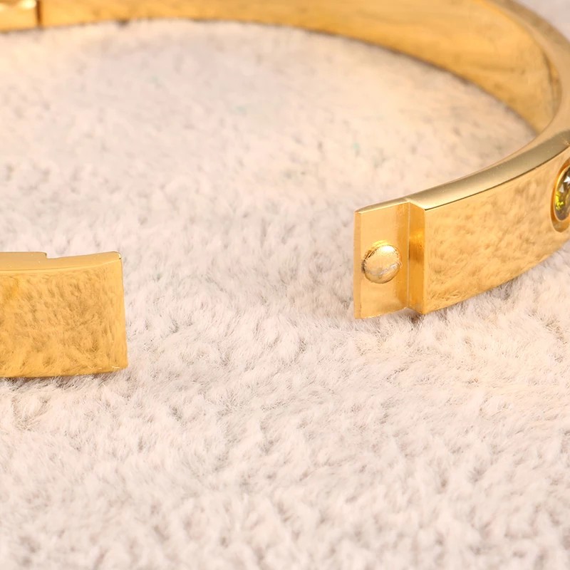 Gelang wanita titanium steel anti karat untuk pesta pernikahan tunanga-5