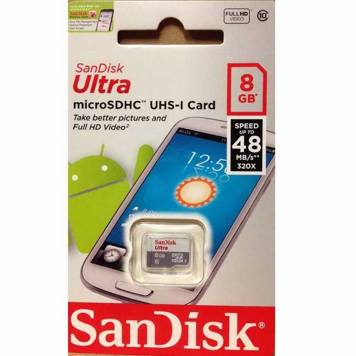 memory card sandisk 8gb 48mbps original