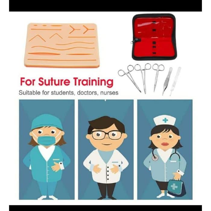 [GRAY.STORE178] Paket simulasi jahit dokter bedah Suture Practice Kit Training Pad - SIKON2