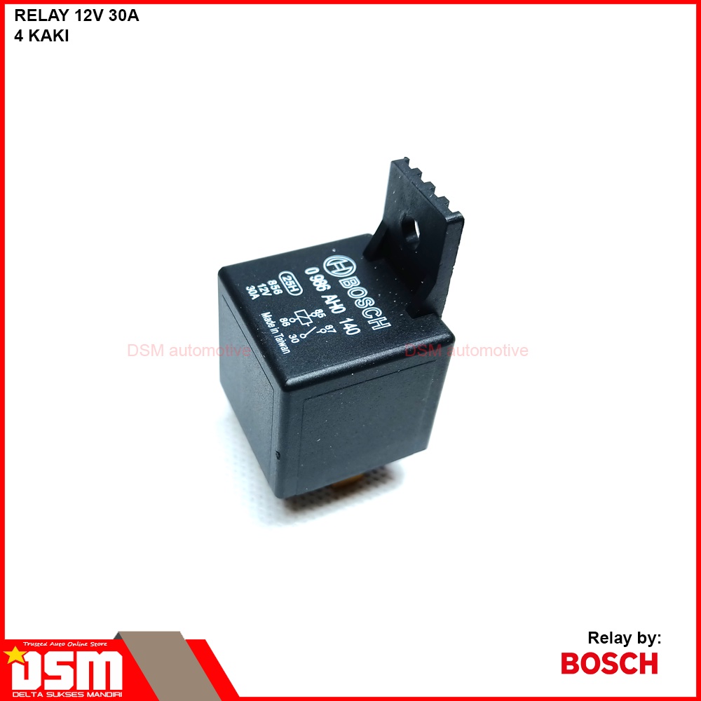 Bosch Relay 4 Kaki - 5 kaki 12V / Relay Lampu Klakson - Headlamp Mobil Motor