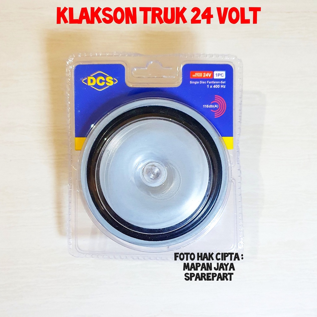 KLAKSON MOBIL TRUK CONTAINER MODEL DISC ENGKEL SINGLE DCS 24 VOLT 24V