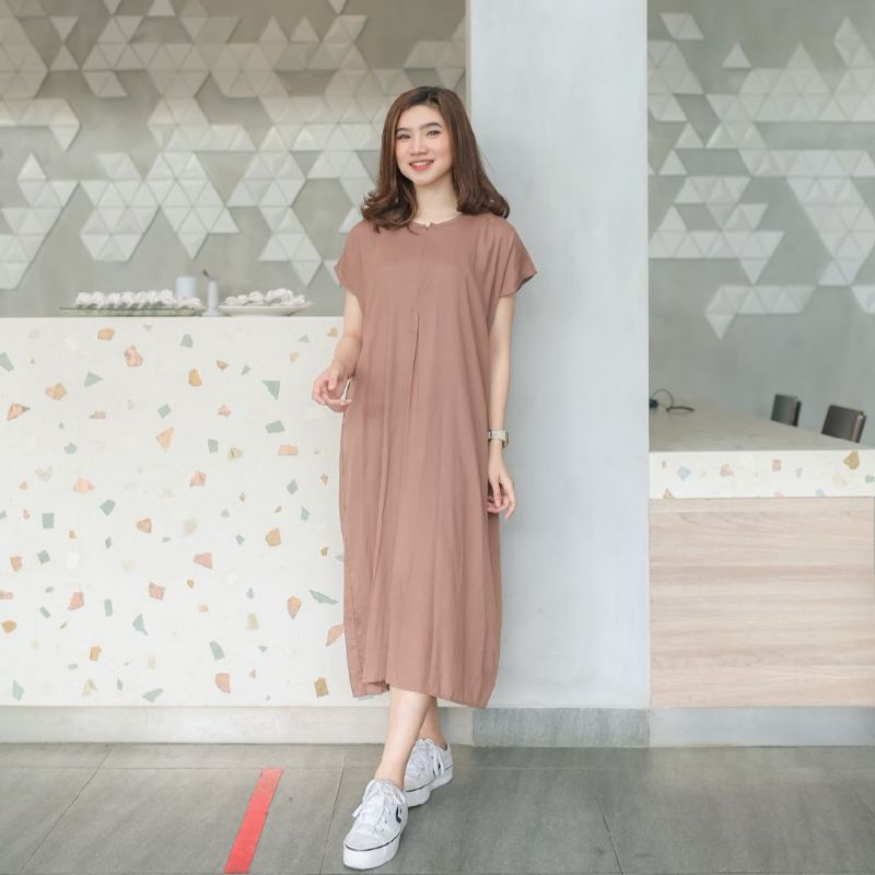 Daster Long Habel Polos | Daster Long Lurus Polos | Daster Polos