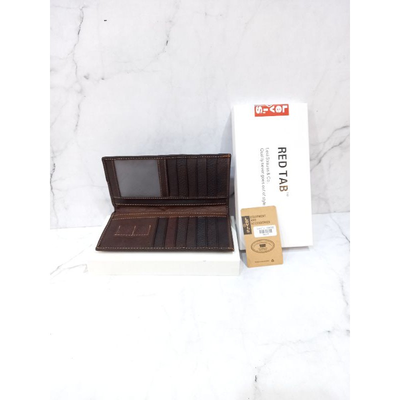 Dompet kulit asli panjang pria wanita.dompet kulit panjang levi's