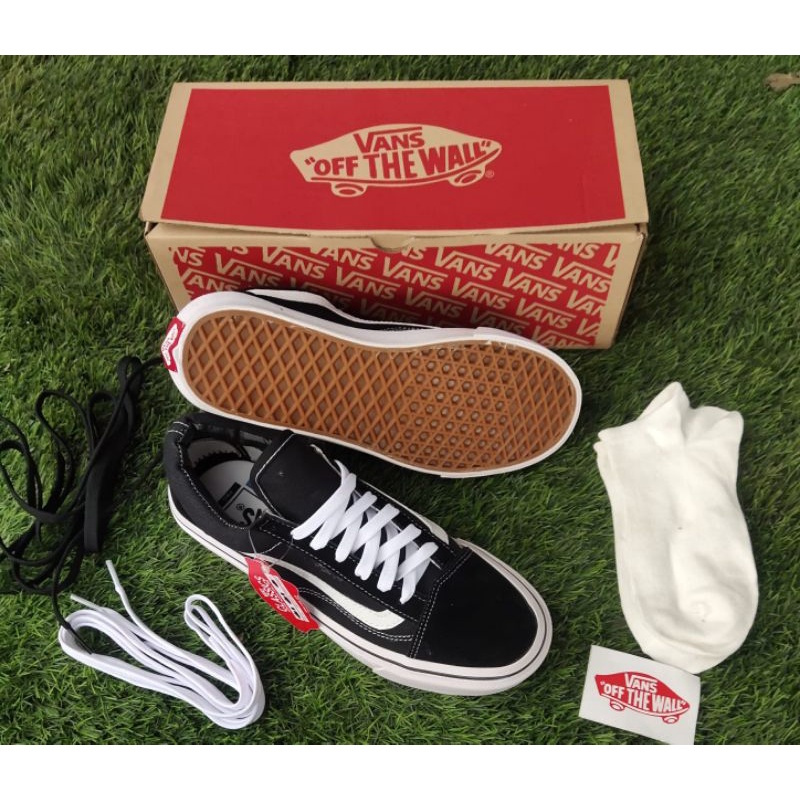 SEPATU PRIA VANSS OLDSKOOL BLACK WHITE CLASIK WAFLE DT BNIB MADE IN CHINA PREMIUM IMPORT SEPATU WANITA SEPATU SNEAKERS