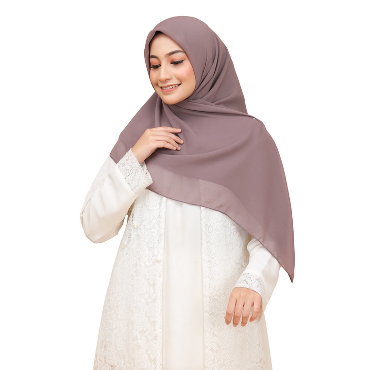 Umama Scarf - Kerudung Polos Segi Empat Potton Square-taro