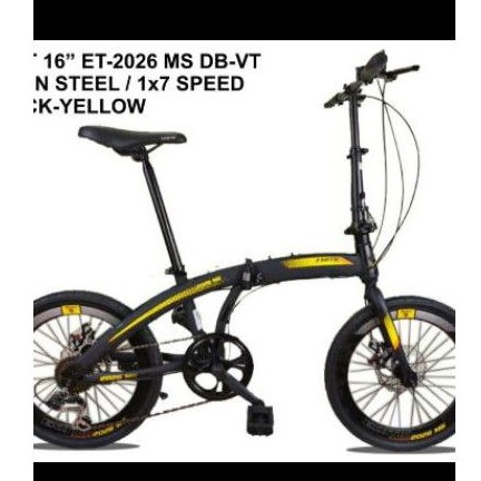 Sepeda Lipat Exotic 2026 MS DB VT 16inch