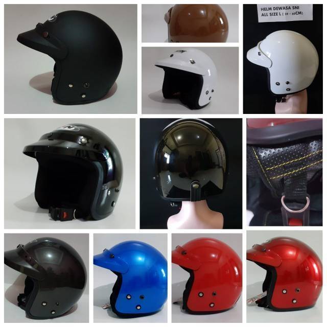 Helm Retro SNI Helmbogo vespa Retro Pet Helm Bogo klasik 