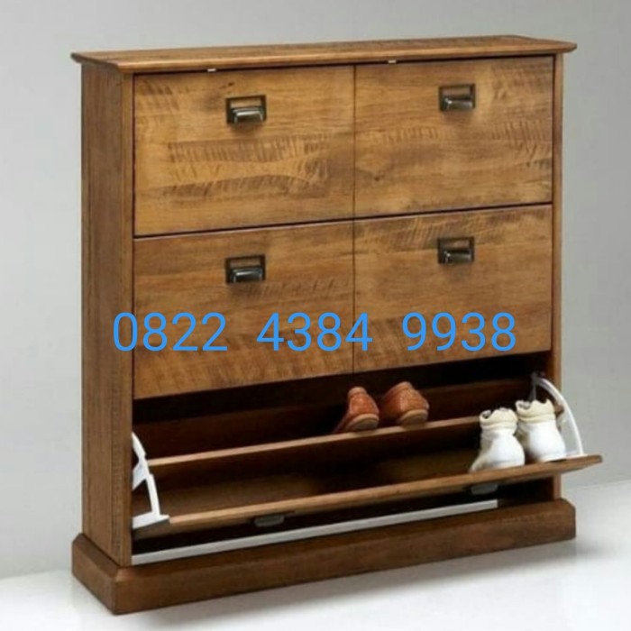 Lemari Bufet Kabinet Drawer Jati Rak Sepatu Laci Minimalis Classsic