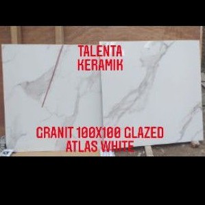 Granit Valentino 100x100 Glazed Putih Motif Atlas White Grade A