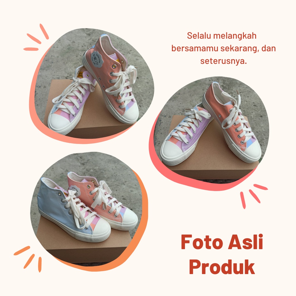 Sepatu Sneakers Kanvas Wanita Import Berubah Warna Sinar Matahari UV Light Putih 224 onlinemall-2