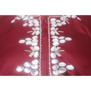 kaftan ashanty payet mewah warna merah busui wanita modern ...