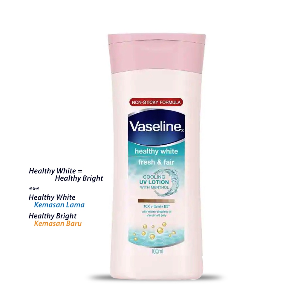 Jual Vaseline Healthy Bright Fresh & Bright Cooling UV Lotion with