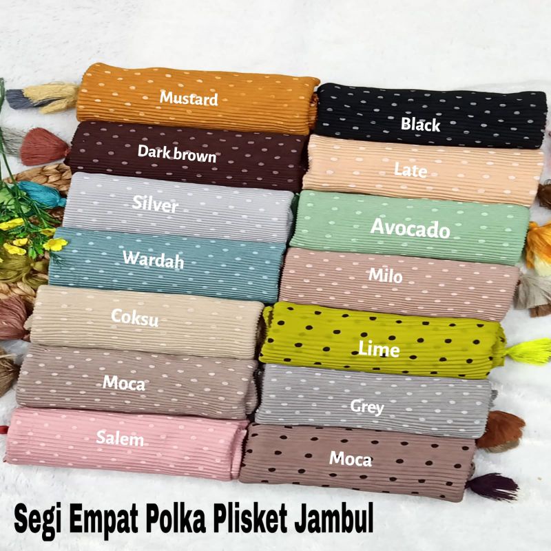 JILBAB SEGI EMPAT PLISKET POLKA