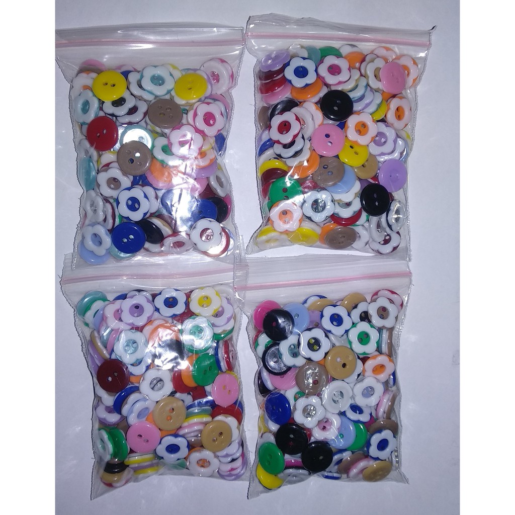 KANCING SAKURA 13MM WARNA WARNI MIX ISI 144PCS