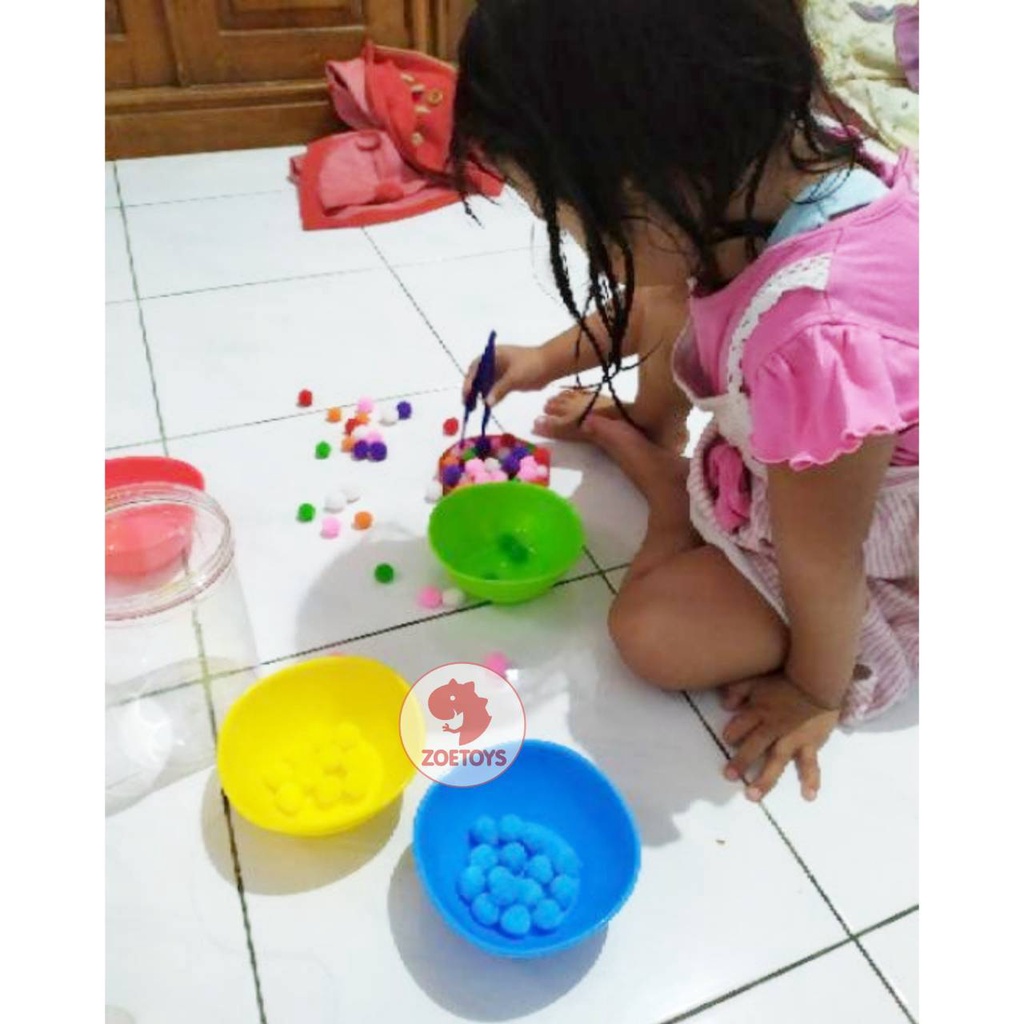 Zoetoys Happy Square Bowl | Mangkok Kotak Masker Murah Plastik | Mangkuk Korean DIY Make Up Bowl Bermain Sorting Warna