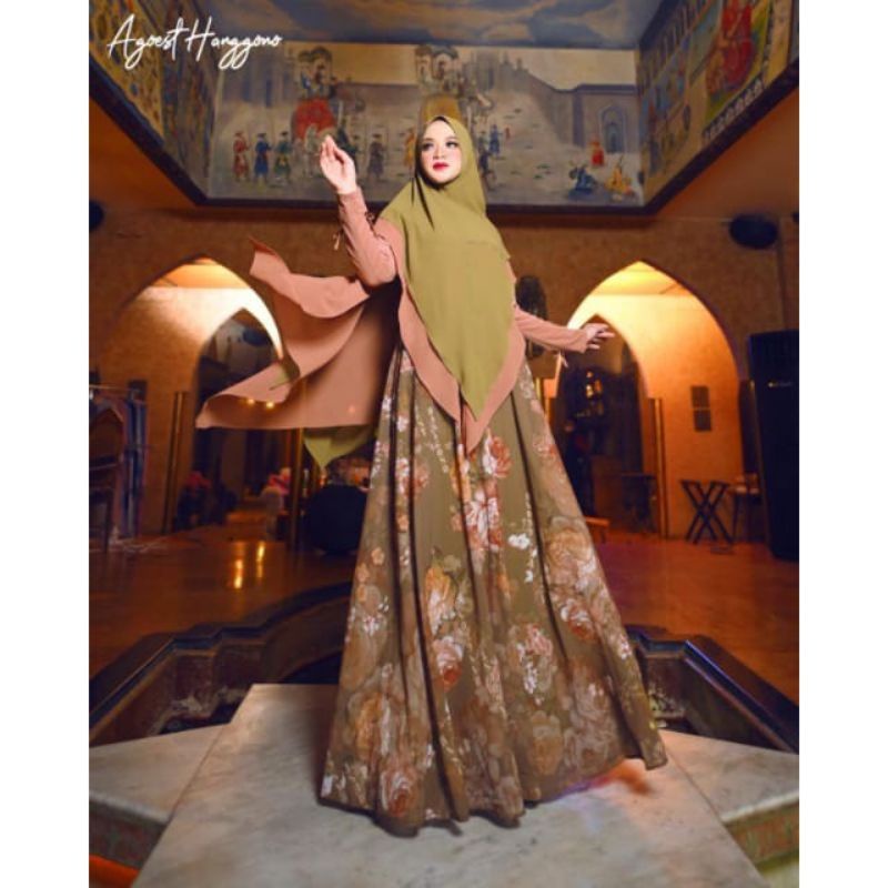 DE'LOFA SYARI BY AGOEST HANGGONO | GAMIS SYAR'I SET KHIMAR CERUTY IMPORT