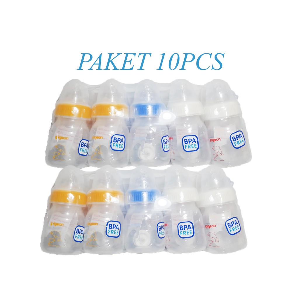 Botol Susu Bayi Pigeon 120 Ml BPA Free 1 Paket Isi 10 Botol