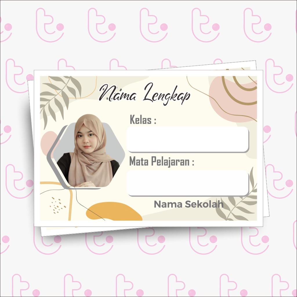 

Stiker Nama Sampul Buku/Plus Foto/Nama Sekolah/SMP/SMA