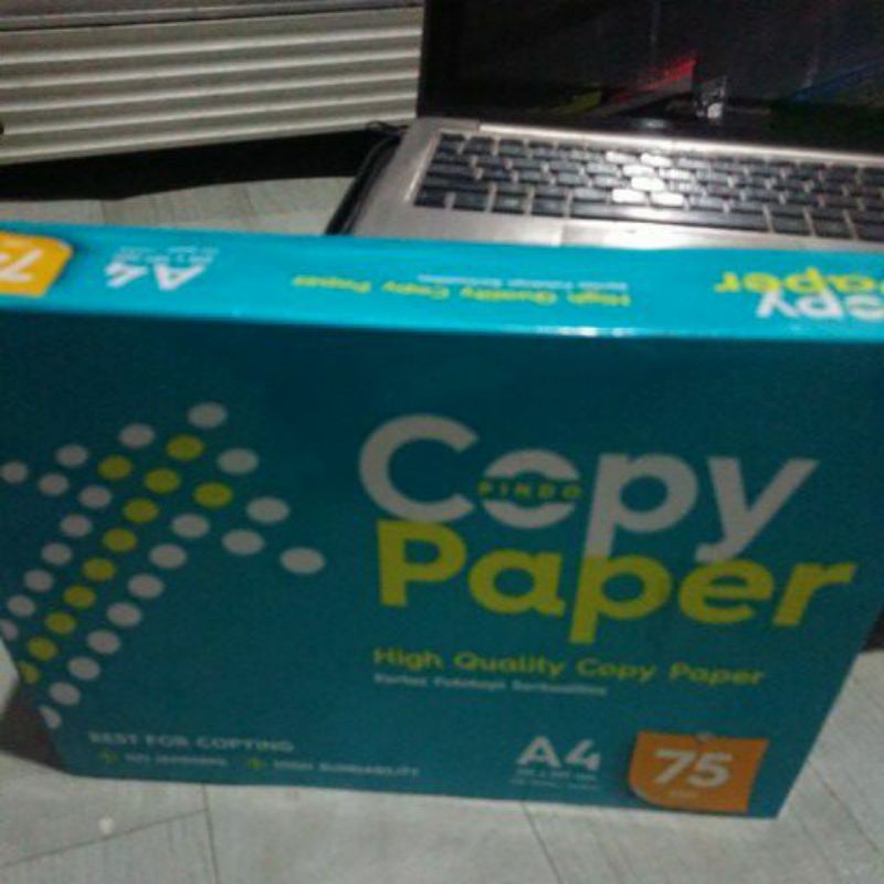 

kertas HVS A4 75 gram, merek Copy Paper, produksi APP SINARMAS (PT Pindo Deli Pulp and Papers) 1 rim 500 lembar