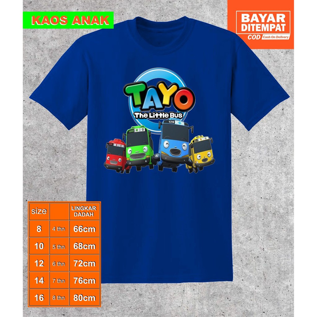 baju kaos tayo anak-baju kaos tayo murah-baju tayo-kaos baju tayo anak 3 -10 tahun|baju tayo 4 mobil