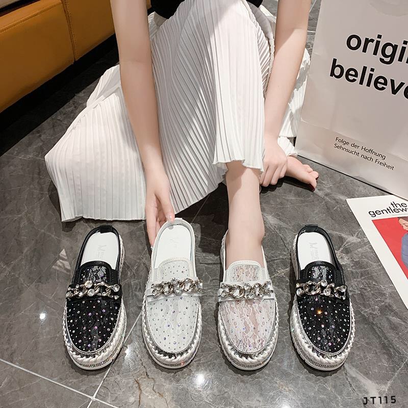 Sneakers Slop Diamond Brokat Fashion Korea MMG #JT115