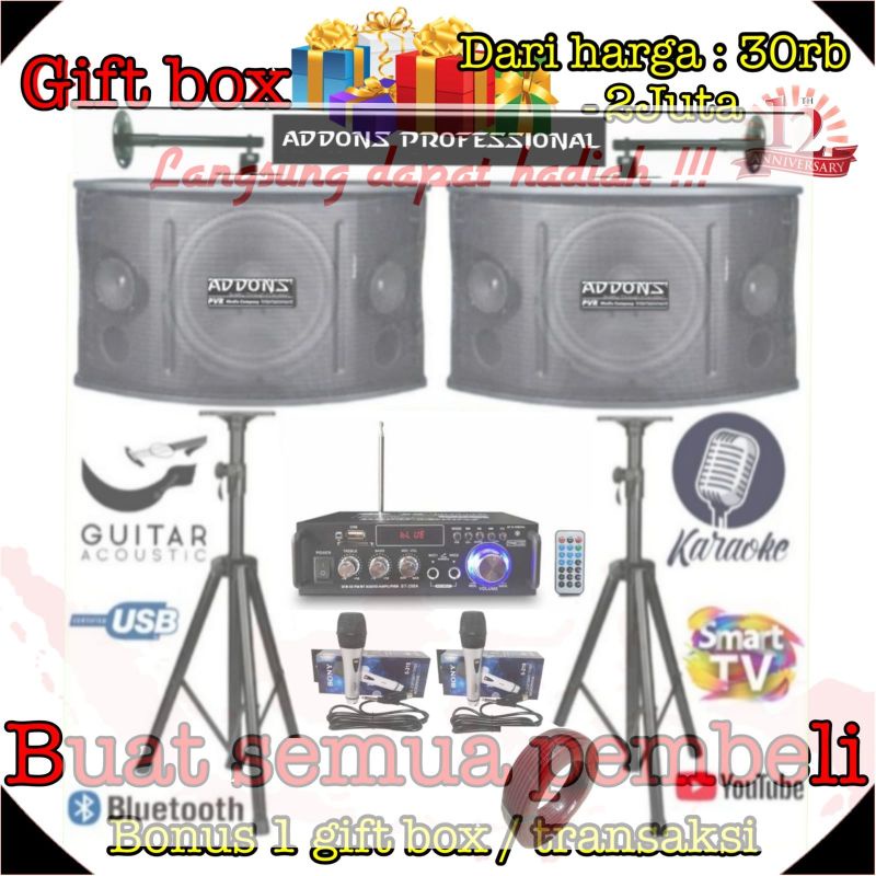 Murah Paket Sound System Addons Ampli Taffware Mic kabel Sony 2 pcs