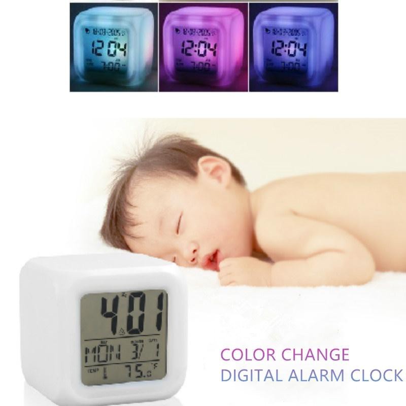 Glowing LED Digital Alarm Clok - jam weker lampu