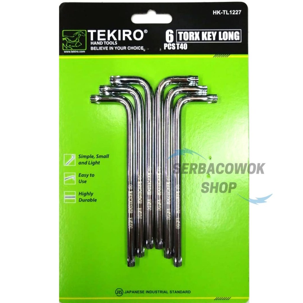 Tekiro Kunci L bintang Satuan T 40 Panjang Torch Key Long harga satuan Termurah Berkualitas