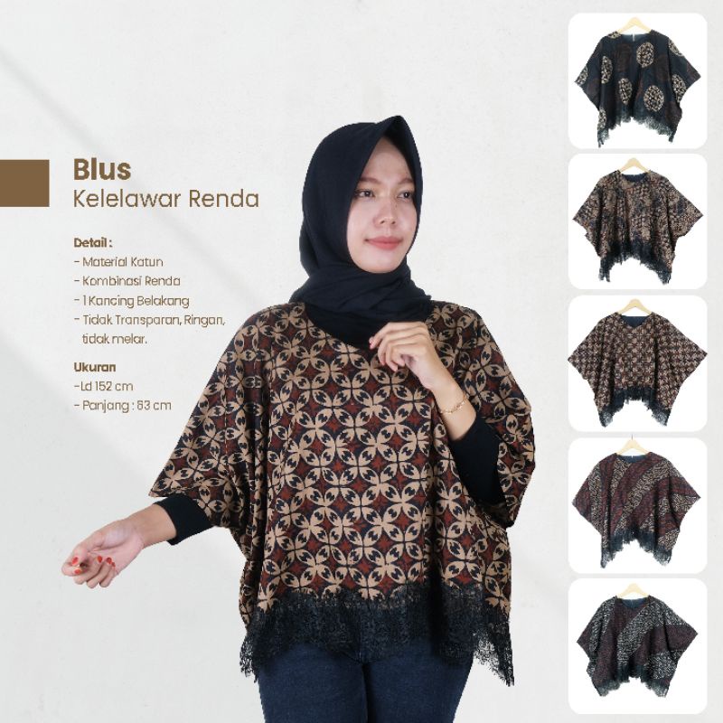 Blus Batik Lowo Renda Sogan