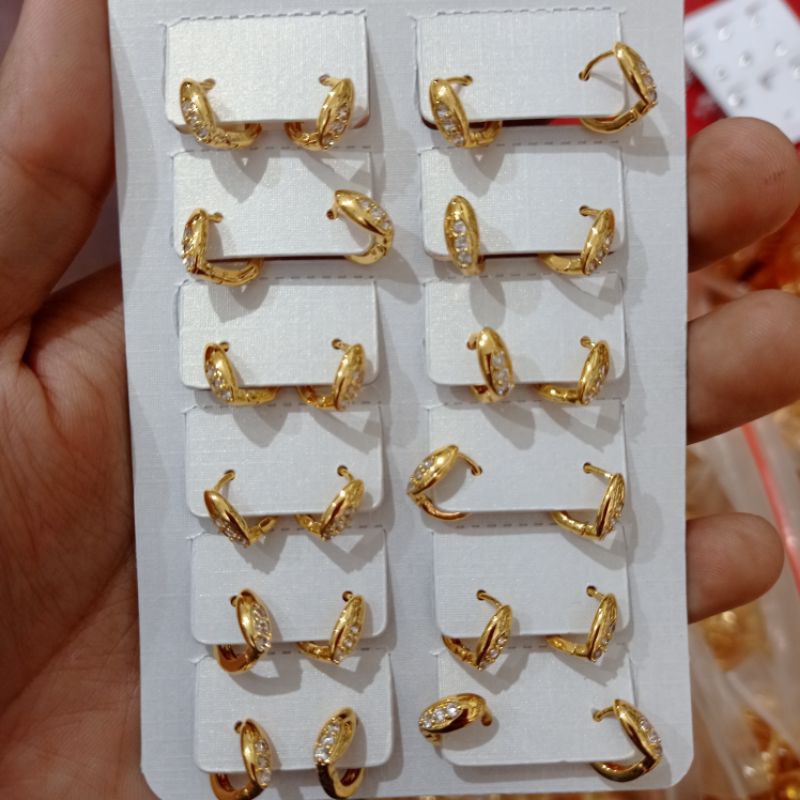 paket usaha anting anak ada mata, isi 4 lusin / 48 PCS