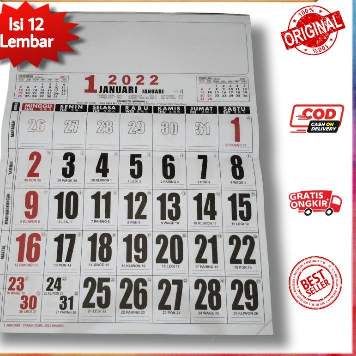 

New - Kalender Tahun 2022 Ukuran Jumbo !!