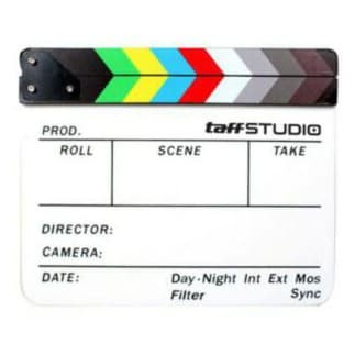 

(TERLARIS) Profesional Clapper Board Colorful Acrylic - White