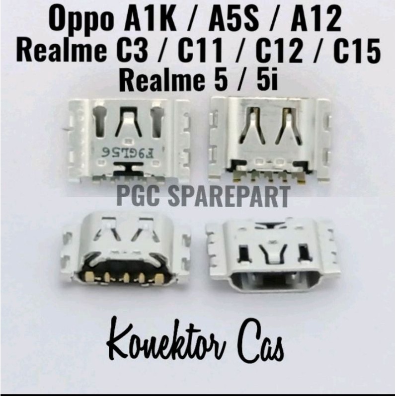 Connector Charger Oppo A1K A5S A12 A15 C3 C11 C12 C15 5 5i - Konektor Cas Original