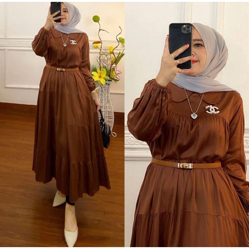 MARSYA MIDI DRESS VIRAL TERLARIS RAYON PREMIUM