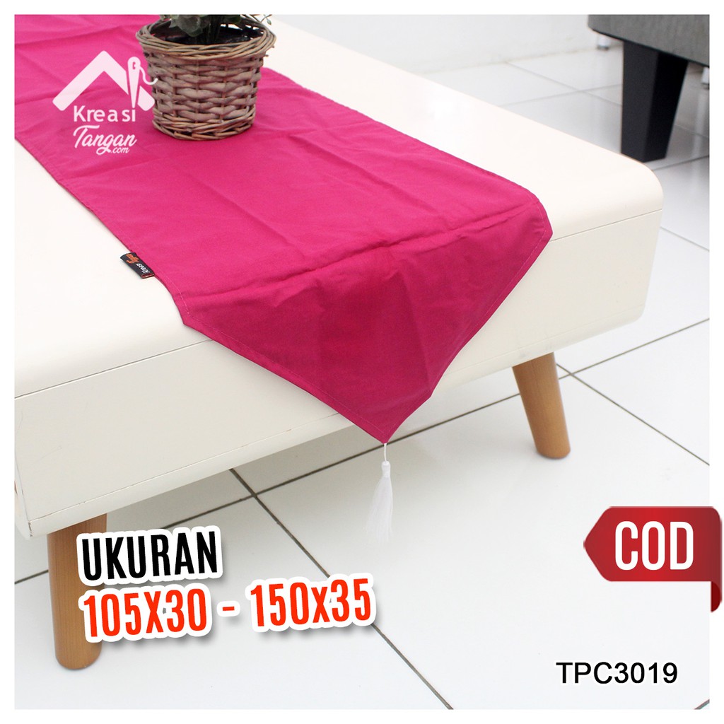 Taplak Meja Polos Table Runner POLOS Ukuran 105x30 &amp; 150x35 (TPC3019)