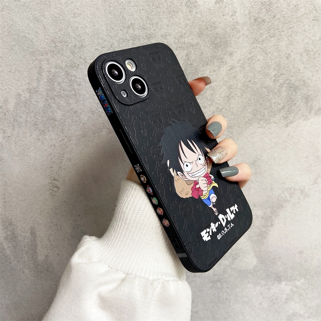 Soft Case Motif Kartun Luffy Untuk Iphone 13 12 11 Pro Max X Xs Max Xr 7 8 Plus Se2020