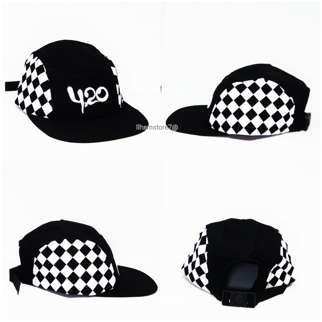 [COD]TOPI  DISTRO PRIA/TOPI SNAPBACK 420 HIP-HOP MOTIF KOTAK NEW MODEL/TOPI 5 PANEL