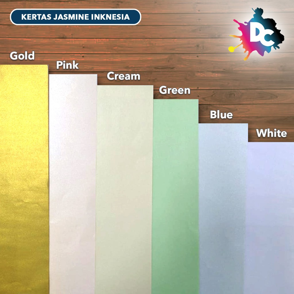 Kertas Jasmine Inknesia 80gsm Warna dan Gold A4 20 Lembar / Kertas Undangan