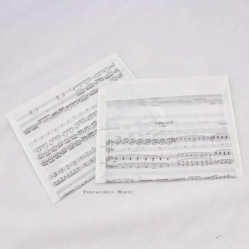 

Amplop Musik Canon Transparent Envelope Music Gift Pernak Pernik Lucu