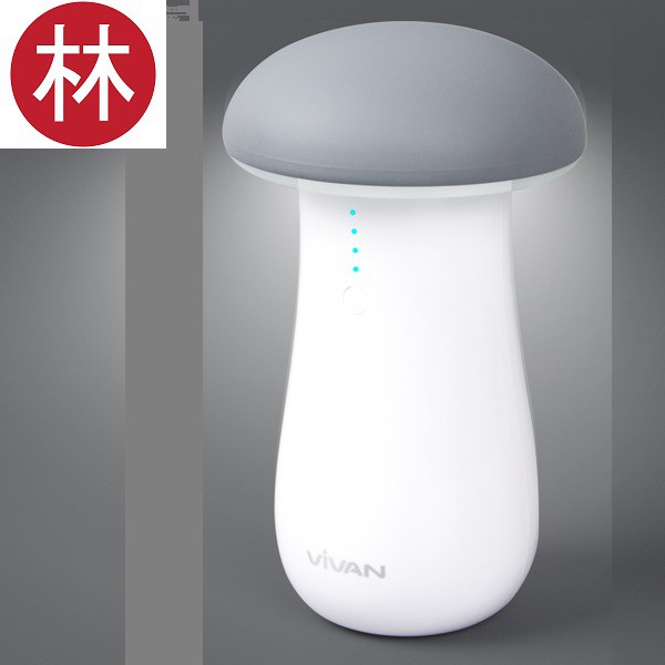 Vivan VPB-MP66 6600mAh Power Bank Mushroom LED Light White